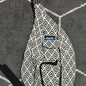 Kavu Black & White Geometric Sling Pack